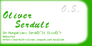 oliver serdult business card